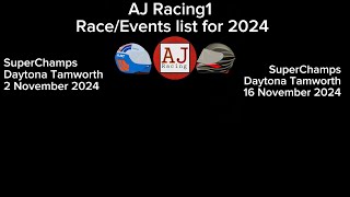 AJRACING1 Schedule list for 2024 [upl. by Yrol]