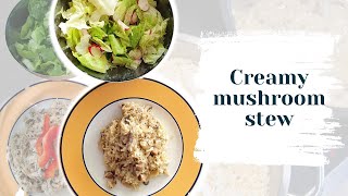 Creamy garlic mushroom rice  the easiest method [upl. by Llertnor952]