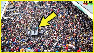 THIS CROWD WAS HUGE  See how Thousands Gathered to See Ruto at Kitale Market [upl. by Bashee87]