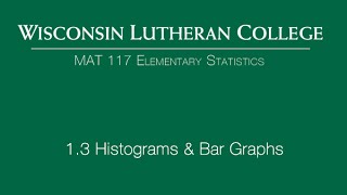 Statistics 13  Histograms vs Bar Graphs [upl. by Ramgad]