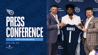 Treylon Burks Jon Robinson Mike Vrabel Press Conference  2022 Draft [upl. by Bashuk768]