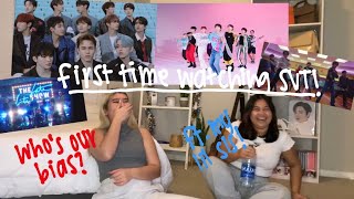 REACTING TO SEVENTEEN FOR THE FIRST TIME ft my little sister [upl. by Ebsen]