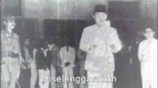 SUARA BUNG KARNO  PROKLAMASI KEMERDEKAAN REPUBLIK INDONESIA [upl. by Inalial]