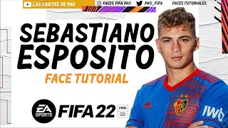 SEBASTIANO ESPOSITO FACE FIFA 22  TUTORIAL  STATS  CAREER MODE  BASEL  INTER [upl. by Ferdinand]