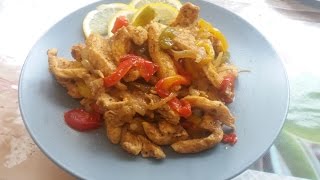 Fajitas au poulet  recette mexicaine فاهيتا بالدجاج [upl. by Kresic619]