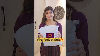 Meesho Viral Velvet Suit🔥meesho meeshofinds velvet KurtaSet shorts ytshortsindia [upl. by Joyce]