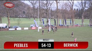 RUGBY REPORT  PEEBLES v BERWICK  NATIONAL 2  27124 [upl. by Nylaf444]