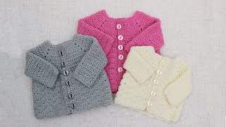 Hand crocheted baby cardigan design  ShiFios Patterns [upl. by Eceinert260]