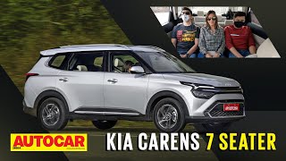 2022 Kia Carens 7 seater and manuals driven  First Drive Review  Autocar India [upl. by Selda]