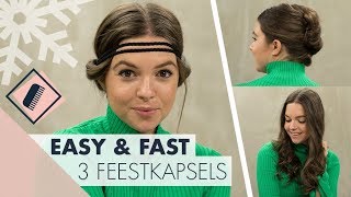 3 eenvoudige maar trendy party kapsels l Easy amp Fast [upl. by Nuoras]