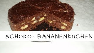 Vegane Rohkost Schoko Bananen Kuchen  einfach  lecker [upl. by Llednew]