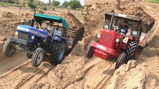 Sonalika 750 vs Mahindra 575 Di tractor special edition full loaded trolley video  Raju ki Masti [upl. by Unam]