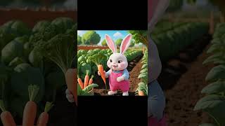 The Pink Bunny Family’s Joyful Carrot Harvest rabbit food cartoon cat [upl. by Asatan]