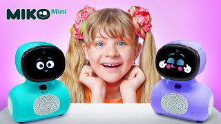 Miko Mini meets Diana and Roma  Smart Robot for Kids [upl. by Harrus]