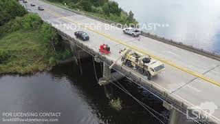 9272018 Georgetown SC Makeshift Levee along HWY 17 to keep highway open during flood Drone lapse [upl. by Notelrac553]