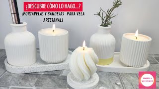 COMO HACER ENVASE Y PORTAVELA DE YESO PARA VELA ARTESANAL [upl. by Russo640]