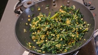 Homemade Methi Bhaji Sabzi Fenugreek leaves vegetable EASY RECIPE [upl. by Maidie118]