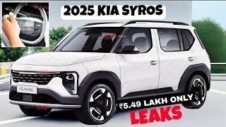 2025 Kia Syros Leaks Ahead of Launch 🔥  Price ₹499 Lakh Only ✅️ Best Family Car in India [upl. by Yelyac]