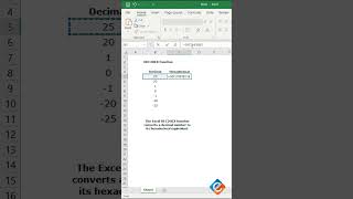 Convert Decimal to Hexadecimal with DEC2HEX in Excel finance excel [upl. by Stoops741]