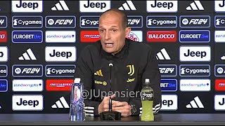 Conferenza stampa ALLEGRI pre LazioJuve Coppa Italia quotServe un allenatore diverso da me Dicoquot [upl. by Ahsiekrats]