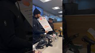 Jalen Brunson giving out free Knicks tickets to customers at Dunkin Donuts 🙌 [upl. by Novrej]