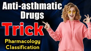 Antiasthmatic drugs mnemonics  trick for antiasthmatic drugs pharmacology classification tricks [upl. by Ahsenauq649]