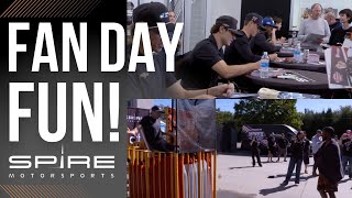 Drivers in a Dunk Tank  Fan Day Fun at Spire Motorsports [upl. by Atikahs]