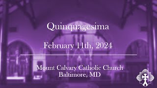 SUNDAY MASS 20240211 for Quinquagesima [upl. by Barbi]