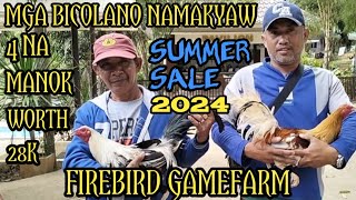 DAY 3 FIREBIRD GAMEFARM SUMMER SALE MGA TAGA PROBINSYA NAPADAYO TAGA DAET CAMARINES NORTE NAMAKYAW [upl. by Radford]