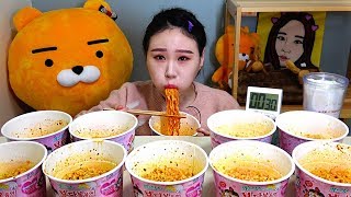 SUB 도전먹방 까르보불닭볶음면 10컵 Challenge Mukbang eating show [upl. by Rett48]