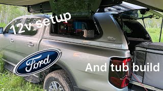 Ford Ranger tub and 12 volt setup [upl. by Alracal]