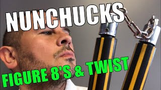 How to use Nunchucks for beginners Figure Eight With Twist [upl. by Lielos]