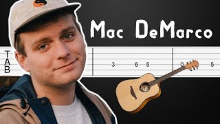 Freaking Out The Neighborhood  Mac DeMarco Guitar Tabs Guitar Tutorial [upl. by Oralie]