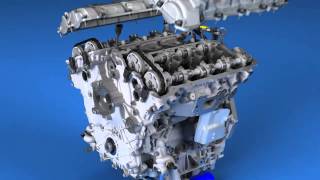 GM 2014 36L twinturbo V6 Build Animation [upl. by Nial202]