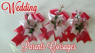 DIY WEDDING CORSAGES FOR PARENTS  BASIC TUTORIAL [upl. by Oiramrej464]