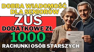 15 WRZEŚNIA ZUS PRZEŚLE NA KONTA OSÓB STARSZYCH DODATKOWY 1000 ZŁ [upl. by Kane]