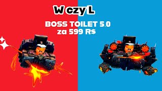 Boss Toilet 50 za 599 robux Test jednostki w ttd roblox [upl. by Eidnew979]