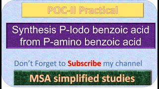 Synthesis of PIodo benzoic acid from Pamino benzoic acid [upl. by Einahc679]