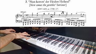 BachBusoni quotNun komm der Heiden Heilandquot with score  BWV 659  B 27 [upl. by Pitarys]