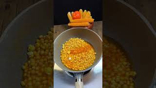 Simple method of making popcorn Popcorn Autumn and winter home cooking Food tutorial Oh my god [upl. by Hansiain604]