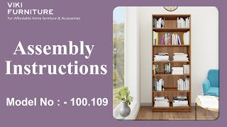 VikiFurniture BookCase Assembly Instruction Video  Model100109 [upl. by Atisor]