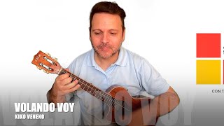 VOLANDO VOY  KIKO VENENO  TUTORIAL UKELELE [upl. by Cynthie]