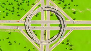 Which is THE BEST highway interchange layout Cities Skylines [upl. by Lehplar714]