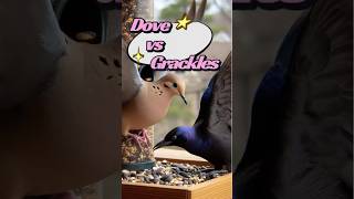 Dove vs Grackles Epic Feeder Showdown birdwatchinglife [upl. by Daney]