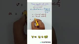 1st equation of motion [upl. by Nenad]