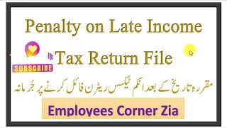 What is the Penalty on Late Income Tax Return File  SEC182  182A  Employees Corner Zia [upl. by Ahtar77]