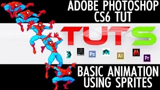 Adobe Photoshop cs6 Tutorial  basic animation using sprites [upl. by Pufahl]