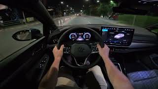 2024 Volkswagen Golf RLine Night Test Drive POV  Ambience Binaural Sound [upl. by Euqinor]