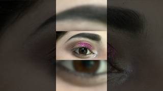 Purple glitter eye shadow look  purple eyeshadow for brown eyes  smokey purple eyeshadow tutorial [upl. by Nylek]