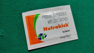 Nutrakick Sachet  Prebiotic amp Probiotics with Zinc Sachets How to use in hindi [upl. by Suciram]